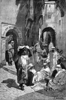 Street in the Casba, Algiers, 1881. Creator: Eugène Froment