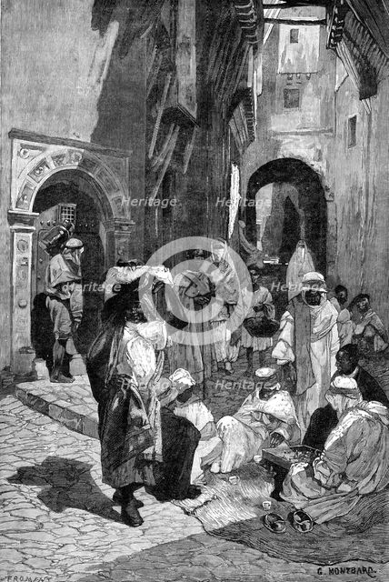 Street in the Casba, Algiers, 1881. Creator: Eugène Froment.