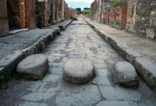Street in the Roman town of Pompeii, 1st century. Creator: Unknown