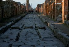 Street in the Roman town of Pompeii, 1st century. Creator: Unknown