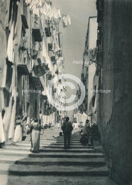Street in the suburbs, Naples, Italy, 1927. Artist: Eugen Poppel.