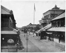 Street in Tokyo, Japan, late 19th century.Artist: John L Stoddard