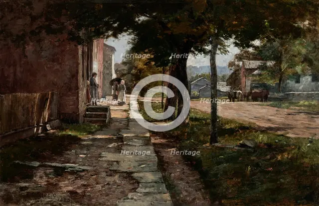 Street in Vernon, 1886. Creator: Theodore Clement Steele.