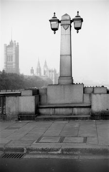 Street lamp on Lambeth Bridge, London, c1945-c1965. Artist: SW Rawlings