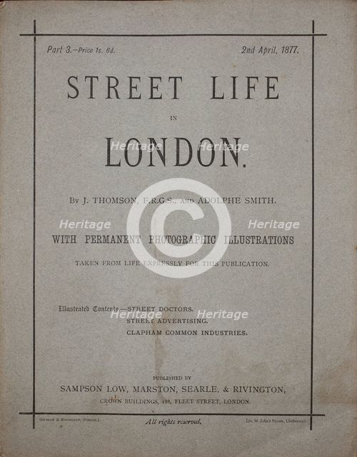 Street Life in London, c. 1875. Creator: John Thomson.