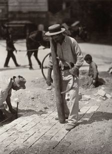 Street Paver, before 1927, 1956 publication. Creator: Eugene Atget