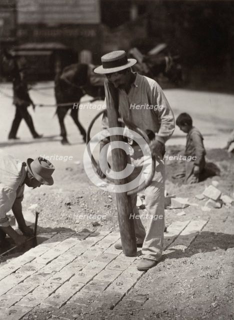 Street Paver, before 1927, 1956 publication. Creator: Eugene Atget.