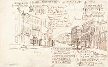 Street Perspective with Places of Business Labeled. Creator: George Cruikshank