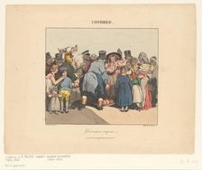 Street quarrel in London, 1826. Creator: Henry Bonaventure Monnier