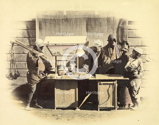 Street Refreshment Stall, 1863-1868. Creator: Felice Beato.