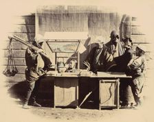 Street Refreshment Stalls, c. 1865. Creator: Felice Beato