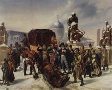 Street Scene, 1841. Creator: August von Rentzell