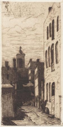 Street Scene, 1883. Creator: Thomas Entriken Hibben