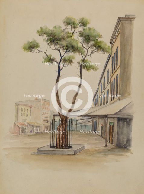 Street Scene, 1935/1942. Creator: Unknown.