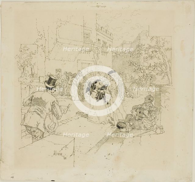 Street Scene, n.d. Creator: Daniel Urrabieta Vierge.