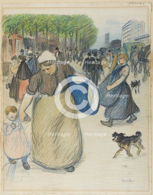 Street Scene, n.d. Creator: Theophile Alexandre Steinlen.