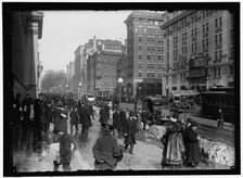 Street scene near Keith's Theater, Washington, D.C., between 1913 and 1918. Creator: Harris & Ewing