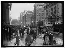Street scene near Keith's Theater, Washington, D.C., between 1913 and 1918. Creator: Harris & Ewing