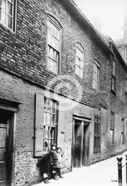 Street scene of poor housing, York, Yorkshire, 1923. Artist: Unknown