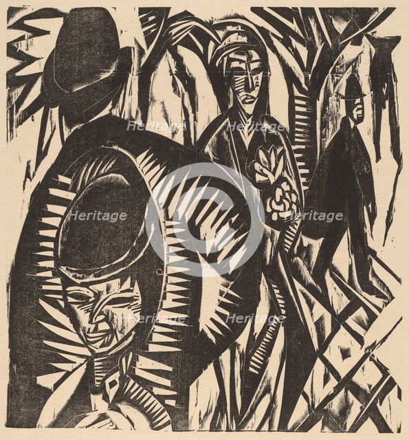 Street Scene After the Rain, 1914. Creator: Ernst Kirchner.