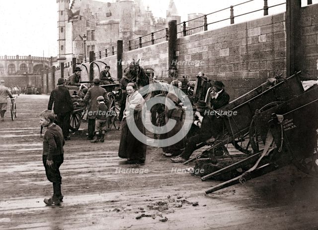 Street scene, Antwerp, 1898.Artist: James Batkin