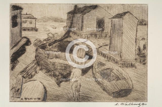 Street Scene, Building, Or Portrait, 1900. Creator: Abraham Walkowitz.