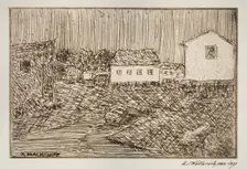 Street Scene, Building, Or Portrait, 1902-1905. Creator: Abraham Walkowitz