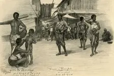 Street scene, Bangkok, Siam, 1898. Creator: Christian Wilhelm Allers