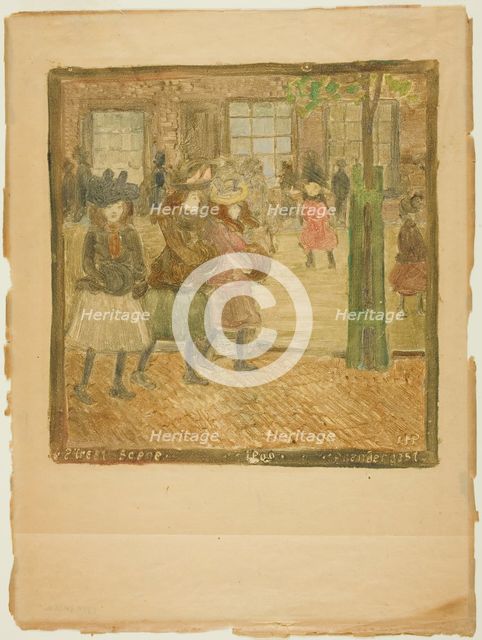 Street Scene, c.1891-94. Creator: Maurice Brazil Prendergast.