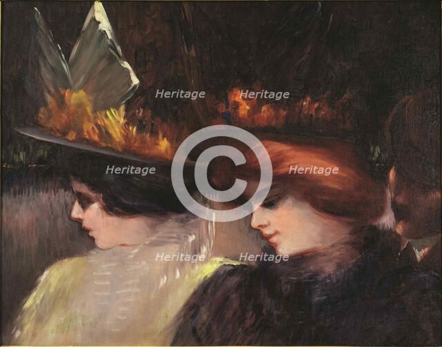 Street Scene, c. 1900. Creator: Luks, George Benjamin (1867-1933).