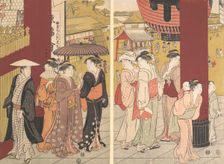Street scene, ca. 1789. Creator: Katsukawa Shuncho