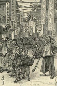 Street scene, Canton, China, 1898. Creator: Christian Wilhelm Allers