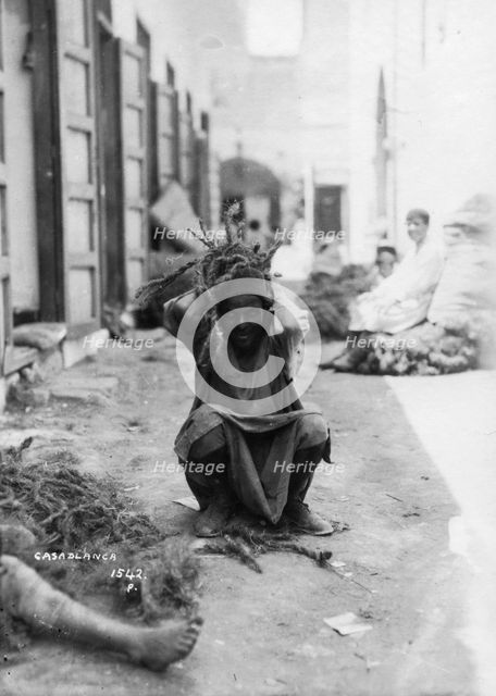 Street scene, Casablanca, Morocco, c1920s-c1930s(?). Artist: Unknown