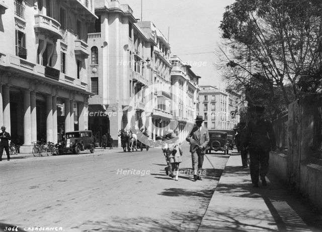 Street scene, Casablanca, Morocco, c1920s-c1930s(?). Artist: Unknown