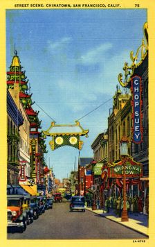 Street scene, Chinatown, San Francisco, California, USA, 1932