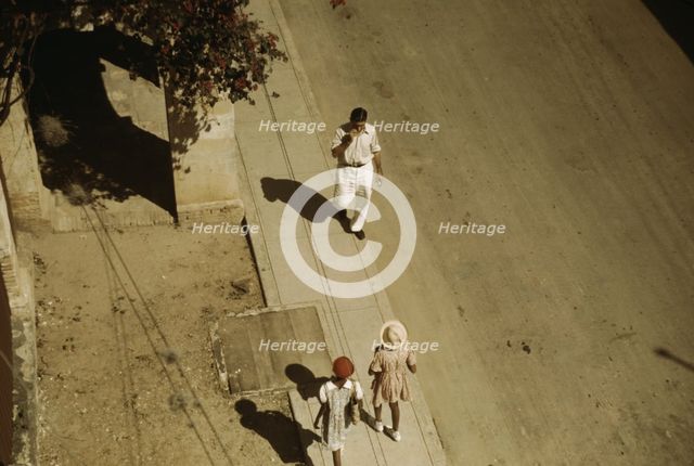 Street scene, Christiansted, St. Croix Island, Virgin Islands?, 1941. Creator: Jack Delano.