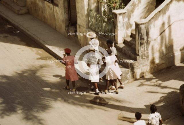 Street scene, Christiansted, St. Croix island, Virgin Islands?, 1941. Creator: Jack Delano.