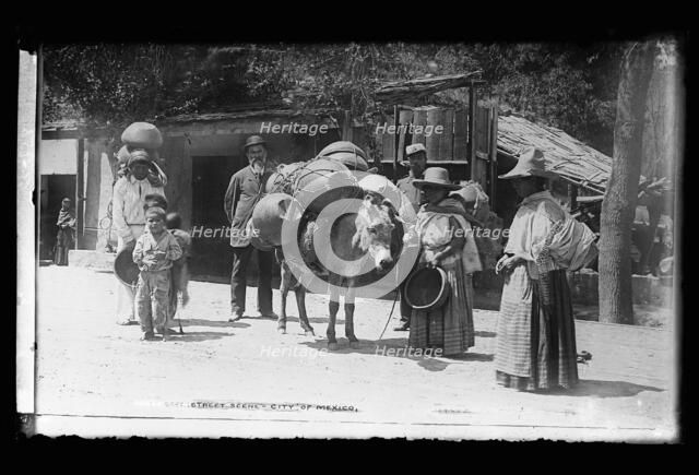 Street scene, City of Mexico, between 1880 and 1897. Creator: William H. Jackson.