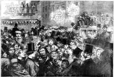 Street scene during the peace illuminations, 1856.Artist: W Thomas
