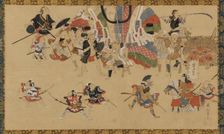 Street scene during a festival, ca. 1750-70. Creator: Yamamoto Fujinobu