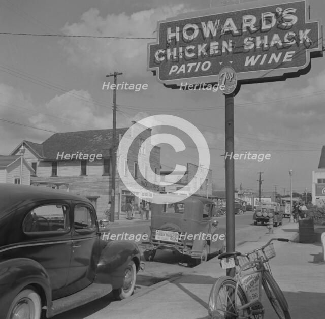 Street scene, Daytona Beach, Florida, 1943. Creator: Gordon Parks.