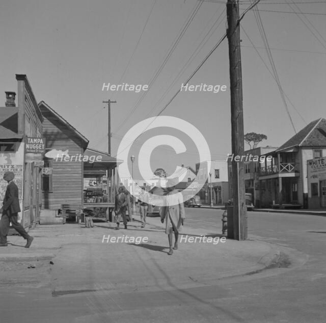 Street scene, Daytona Beach, Florida, 1943. Creator: Gordon Parks.