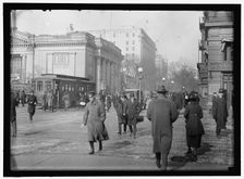 Street scene, G Street near Riggs National Bank, Washington, D.C., between 1913 and 1918. Creator: Harris & Ewing