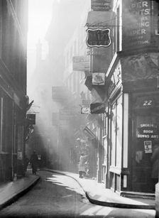 Street scene, Ivy Lane, City of London. Creator: Unknown