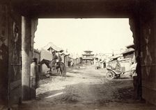 Street scene in Miamatchin [ie, Maimachin], Trans Biakal [ie, Transbaikalia], between 1885 and 1886. Creator: Unknown