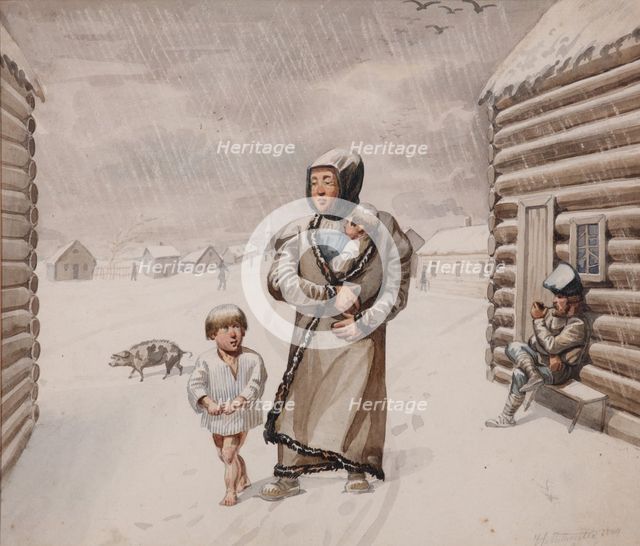 Street Scene in Moscow, 1834.