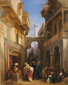 Street Scene in Cairo, 1839. Creator: William James Muller