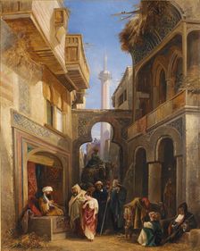 Street Scene in Cairo, 1839. Creator: William James Muller