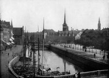 Street scene in Copenhagen, Denmark, 1893.Artist: John L Stoddard