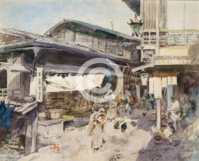 Street Scene in Ikao, Japan. Creator: Robert Frederick Blum.